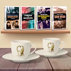 Bir İnsan Olarak Atatürk Hediye Seti - Yaldızlı Portre Fincan