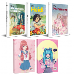 Çocuk Klasikleri Üç Kitap - Flying Kisses ve Catgirl Defter