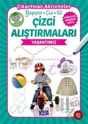 Çizgi Alıştırmaları - Yaşantımız (4 Yaş) Yapıştır - Çiz - Sil