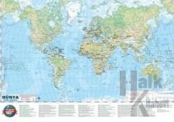 Dünya Siyasi Fiziki Haritası (Çift Taraflı) Dünya Siyasi Ülkeler Haritası