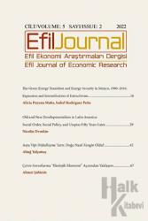 Efil Ekonomi Araştırmaları Dergisi Cilt: 5 Sayı: 2