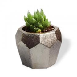 Elmas Beton Saksı - Gümüş HK1538-G