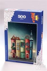 Fantastik Kitap Evler (500 Parça) - Ahşap Puzzle Kitap Serisi - (KT02-D)