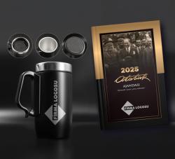 Firmalara Özel Kulplu Termos ve 2025 Atatürk Ajanda - Inkilap Minimum Sipariş 10 Adet