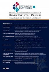 Hasan Kalyoncu Üniversitesi Hukuk Fakültesi Dergisi Sayı: 19 Ocak 2020