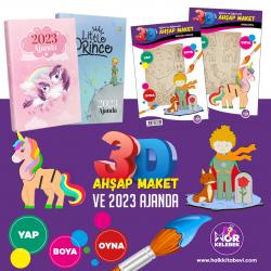 İkili Ahşap Maket ve İkili Ajanda Seti