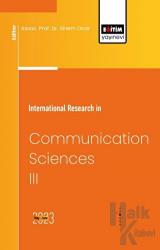 International Research in Communication Sciences III