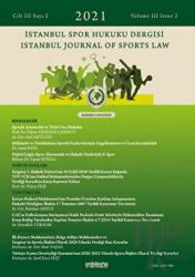 İstanbul Spor Hukuku Dergisi Cilt 3 Sayı: 2