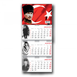 2024 Atatürk Kalpaklı Duvar Takvimi