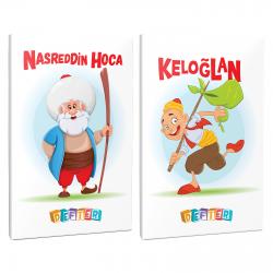 Keloğlan ve Nasrettin Hoca 2'li 64 Sayfa 13,5x19,5 Okul Defteri Seti