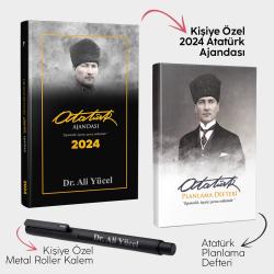 Kişiye Özel - Komutan 2024 Atatürk Ajandası - Atatürk Planlama Defteri ve Metal Roller Kalem