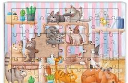 Kitaplıktaki Kediler Ahşap Puzzle 54 Parça (LIV-13)