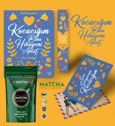 Kocacığım Bana Hikayeni Anlat Ayraç Kartpostal - Matcha Kahve