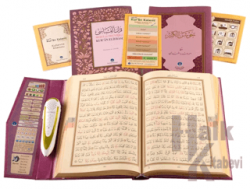 Kur'an Okuyan Kalem Seti (Lila, Cami Boy, Karton Kutulu)