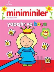 Miniminiler : Pembe Kitap Yapıştır ve Boya - 144 Çıkartma