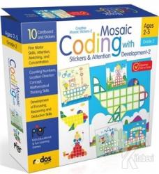 Mosaic Coding with Stickers - Attention Development-2 - Grade-Level 2 - Creative Mosaic Stickers-2 - Ages 2-5