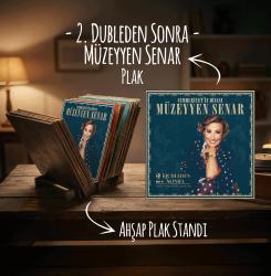 Müzeyyen Senar İkinci Dubleden Sonra Plak ve Ahşap Plak Standı