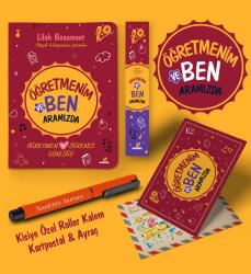 Öğretmenim ve Ben Aramızda Ayraç Kartpostal Kalem - Turuncu