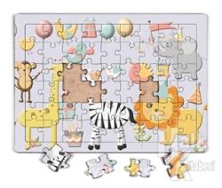 Parti Hayvanları Ahşap Puzzle 54 Parça (LIV-21)