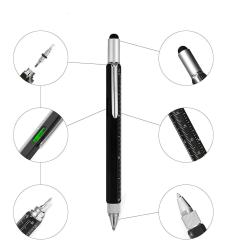 Su Terazili,Cetvelli ve Tornavidalı Mühendis Kalem Siyah