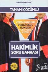 Tamamı Çözümlü Vergi Hukuku, Vergi Usul Hukuku, Türk Vergi Sistemi Hakimlik Soru Bankası