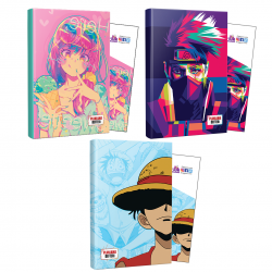 Üçlü Icecream-Naruto-Luffy Defter ve Ayraç