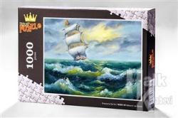 Yelkenli ve Deniz (1000 Parça) - Ahşap Puzzle Manzara Serisi - (MZ01-M)