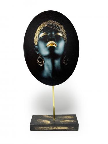 Zenci Kadın Ayaklı Oval Tablo 1 - Halkkitabevi