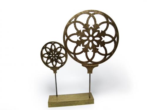 Altın Dekoratif Ahşap Masa Süsü