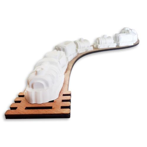 Ahşap Raylı Beton Tren