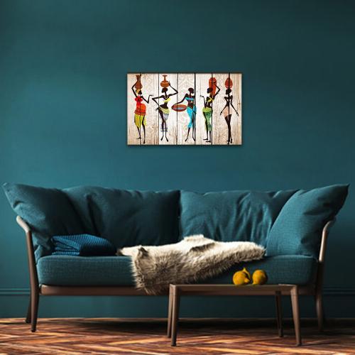 Vera Çalışan Zenci Kadınlar Baskılı Ahşap Tablo - Halkkitabevi