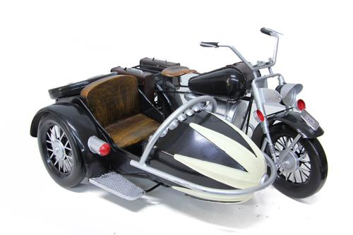 Dekoratif Metal Motosiklet Sepetli - Halkkitabevi