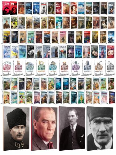 108 Dünya Klasiği ve Atatürk Temalı 64 Sayfa Çizgili Defter Seti -1 - 