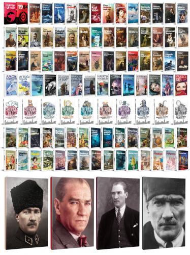 109 Dünya Klasiği ve Atatürk Temalı 64 Sayfa Çizgili Defter Seti -1 - 
