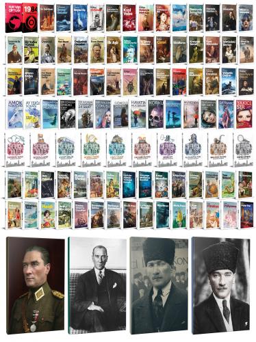 109 Dünya Klasiği ve Atatürk Temalı 64 Sayfa Çizgili Defter Seti -2