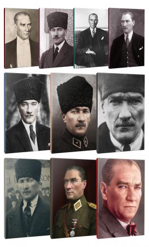 10lu Atatürk- Çizgili Okul Defteri Seti 64 Sayfa 13,5x19,5cm  - Halkki
