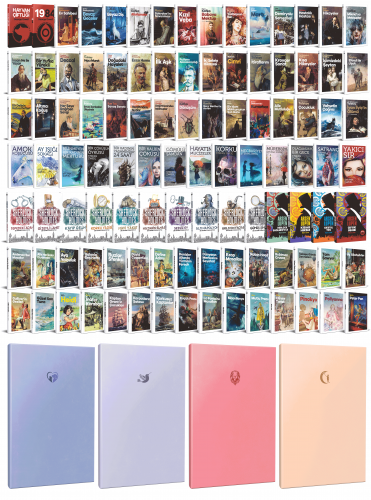 113 Dünya Klasiği ve Pastel Çizgisiz Defter Seti -1 - Halkkitabevi