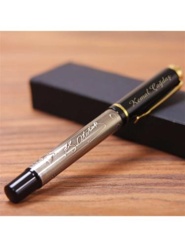 Kişiye Özel Atatürk Imzası Kabartmalı Roller Kalem