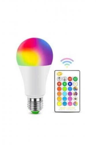 RGB Led Ampul Çok Renkli Led Home Uzaktan Kumandalı Dim Edilebilir Amp