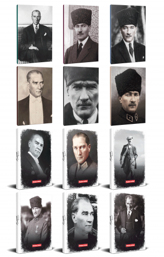 12li Atatürk 64 Sayfa 13,5x19,5cm Defter ve 176 Sayfa Planlama Defteri