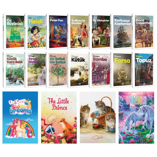 14 Çocuk Romanı 4 Defter - Halkkitabevi