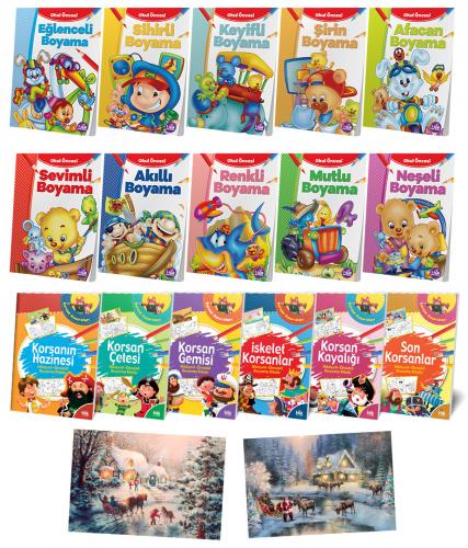 16 Boyama Kitabı ve Kartpostal - Halkkitabevi