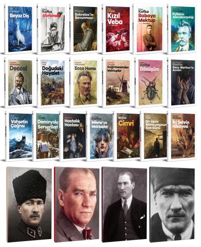19 Dünya Klasiği ve Atatürk Temalı 64 Sayfa Çizgili Defter Seti -1 - H