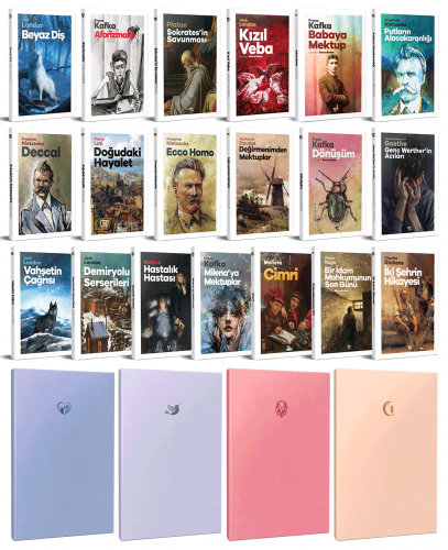 19 Dünya Klasiği ve Pastel Çizgisiz Defter Seti -1 - Halkkitabevi