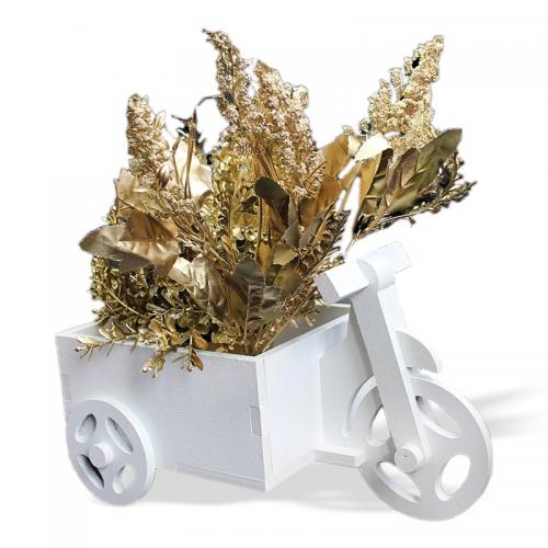 Büyük Bisiklet Çiçeklik Beyaz - Halkkitabevi