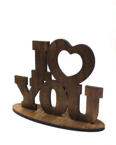 I Love You Ahşap Biblo - Halkkitabevi