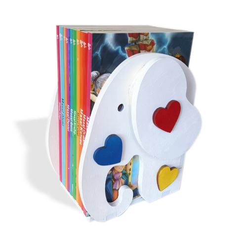 Fil Desenli Ahşap Kütüphane - Halkkitabevi