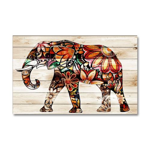 Vera Renkli Fil Baskılı Ahşap Tablo - Halkkitabevi Vera Renkli Fil Baskılı Ahşap Tablo - Halkkitabevi