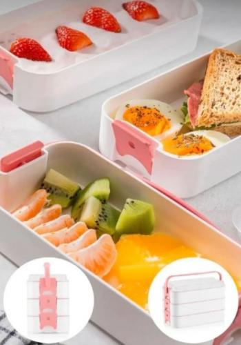 Gondol 3 Katlı Taşınabilir Yemek Kabı – Lunch Box - Halkkitabevi