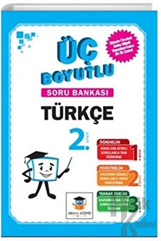 2. Sınıf Türkçe Üç Boyutlu Soru Bankası Zeka Küpü Yayınları - Halkkita